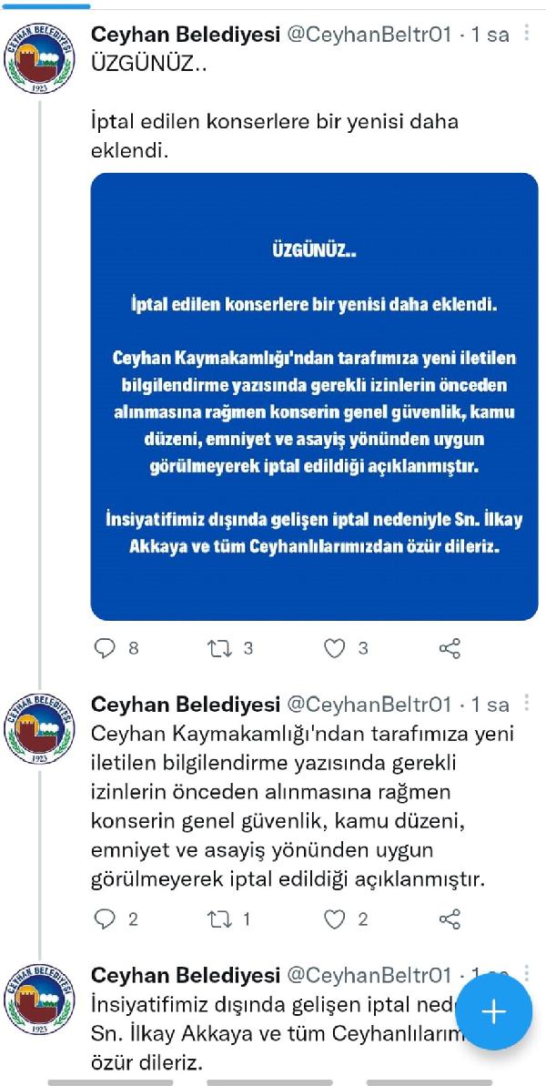 İlkay Akkaya konseri iptal edildi