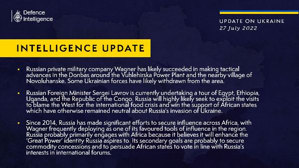 İngiltere Savunma Bakanlığı: Lavrov, Batı’yı suçlamak ve destek kazanmak için Afrika’da