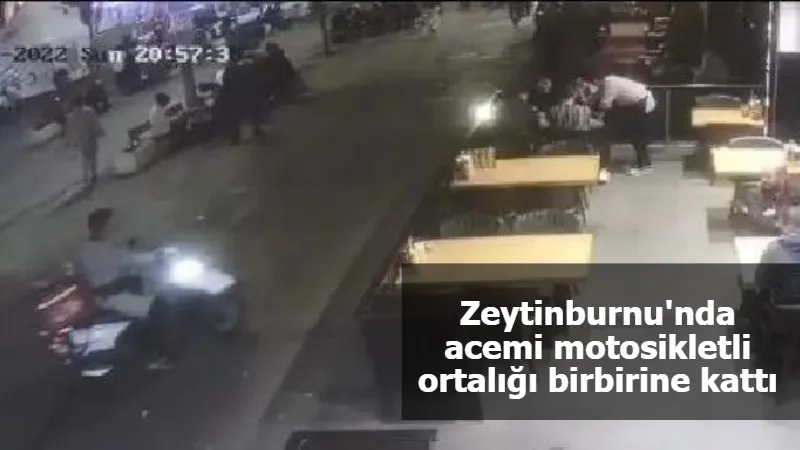 Zeytinburnu'nda acemi motosikletli ortalığı birbirine kattı
