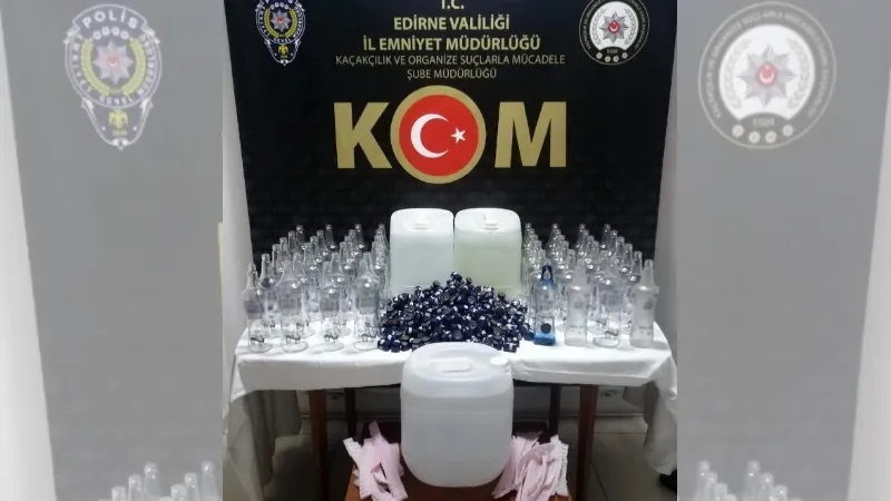 Edirne'de yılbaşı öncesi denetim; 75 litre etil alkol ele geçirildi