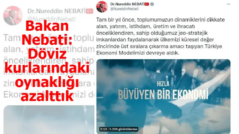 Bakan Nebati: Döviz kurlarındaki oynaklığı azalttık