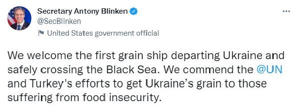 Blinken’den Türkiye’ye 'tahıl' teşekkürü