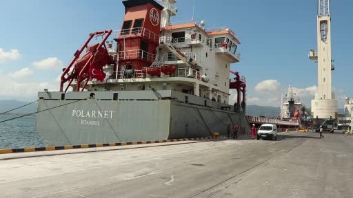12 bin ton mısır yüklü "Polarnet" gemisi Derince Limanı’nda