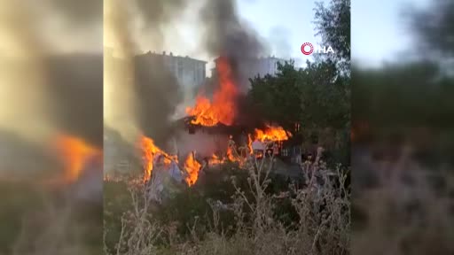 Sincan’da korkutan gecekondu yangını