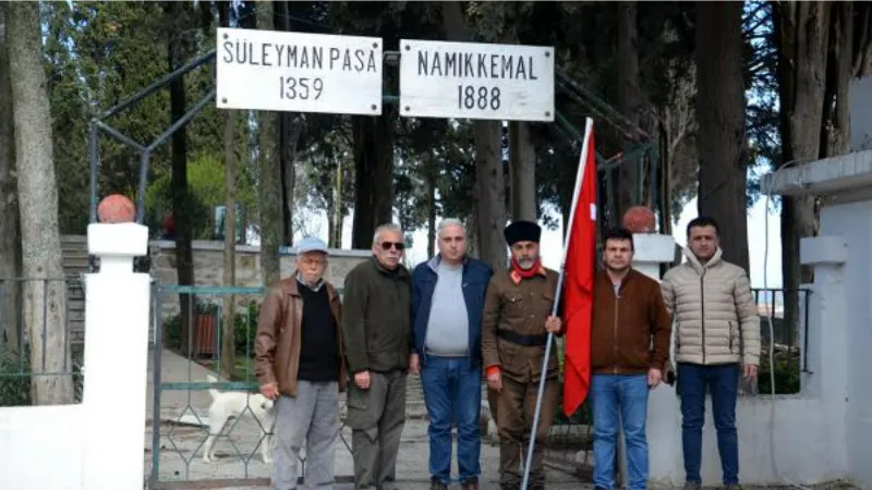 Çanakkale'ye yürüyen gazi torunu Gelibolu'da