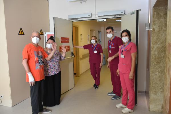 Nakil öncesi hastanede evlenmişti; taburcu oldu