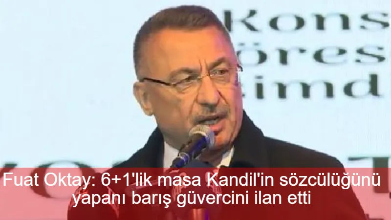 Fuat Oktay: 6+1'lik masa Kandil'in sözcülüğünü yapanı barış güvercini ilan etti