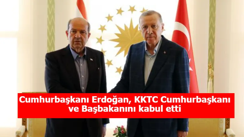 Cumhurbaşkanı Erdoğan, KKTC Cumhurbaşkanı ve Başbakanını kabul etti