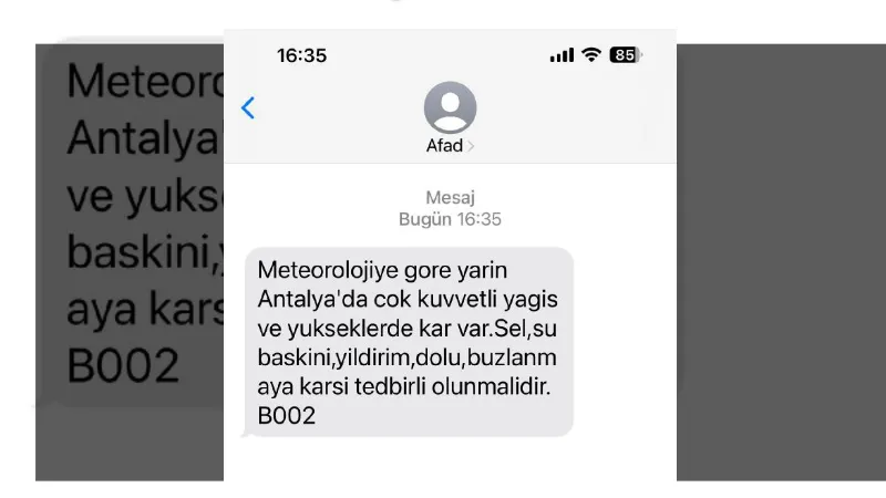 Antalya için 'turuncu kod' uyarısı