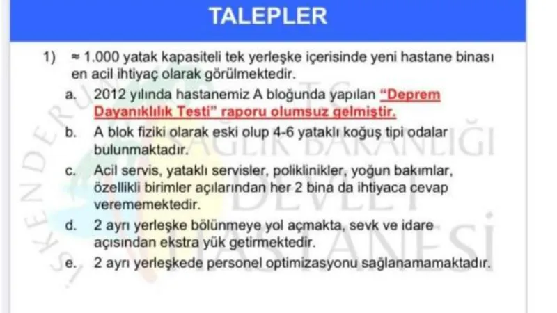 Yıkılan hastanenin müteahhidi ve fenni mesul hakkında yakalama kararı