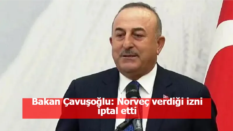 Bakan Çavuşoğlu: Norveç verdiği izni iptal etti