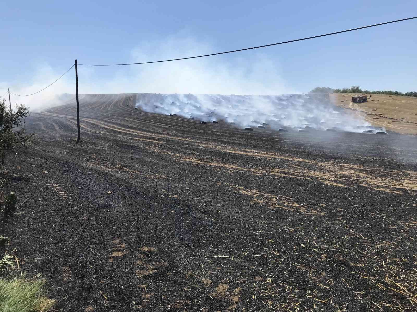 Tekirdağ’da 40 dekar tarla yandı