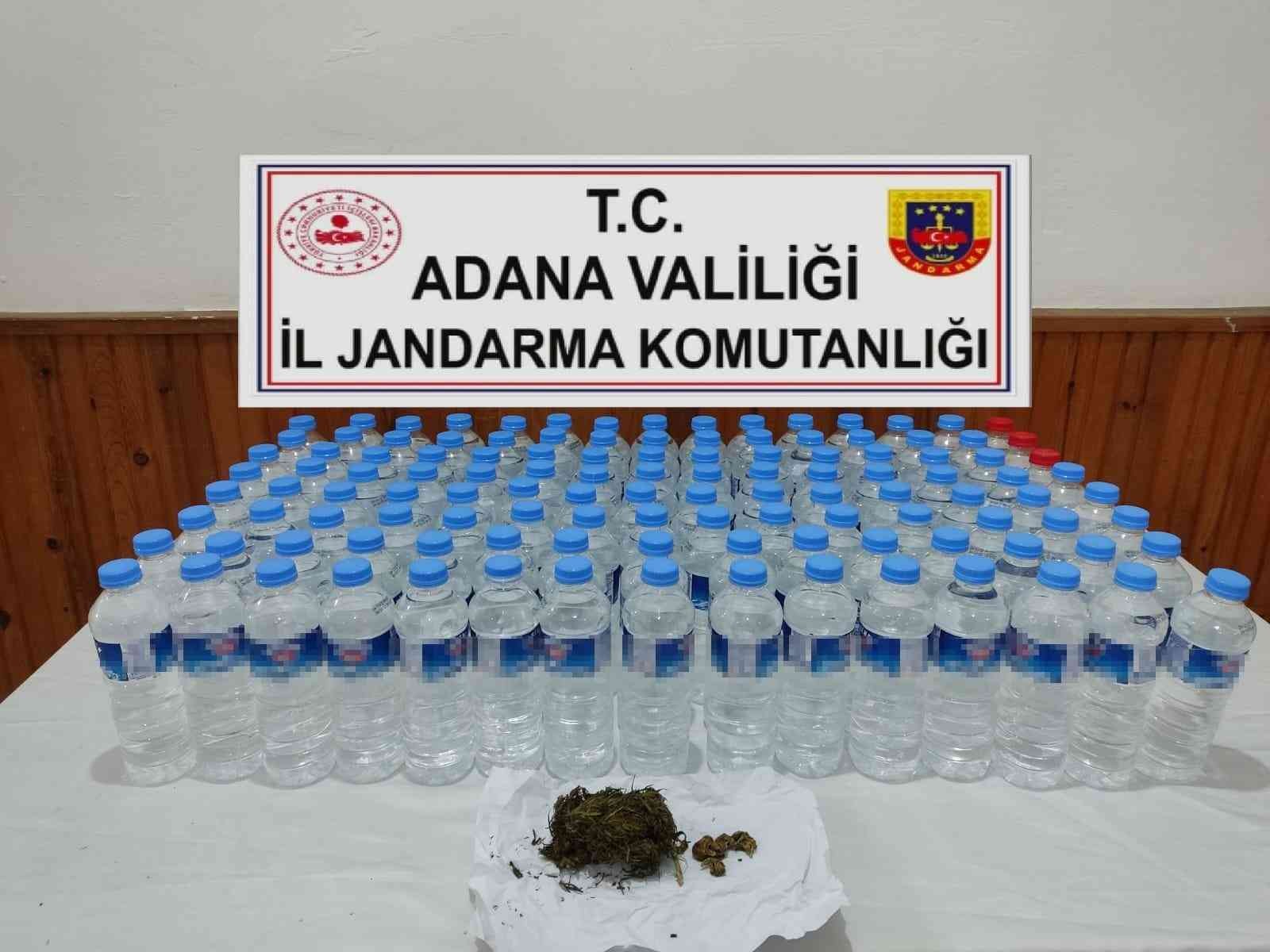 Adana’da 60 litre sahte içki ele geçirildi