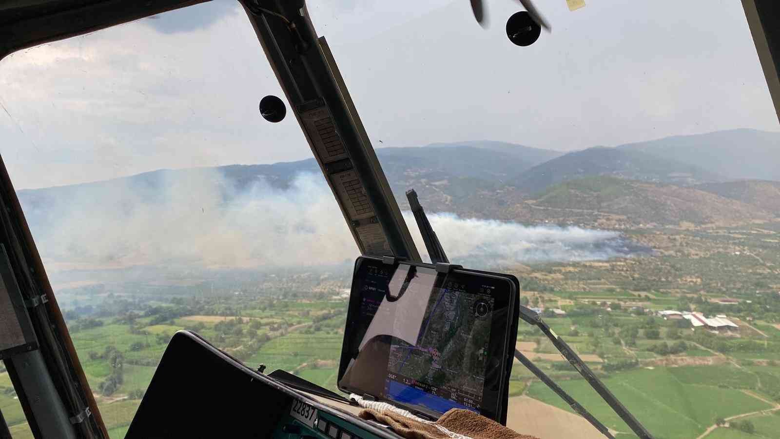 Nazilli’de tarım arazisinde yangın