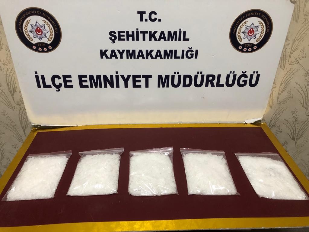 Gaziantep’te 1 kilo metamfetamin ele geçirildi