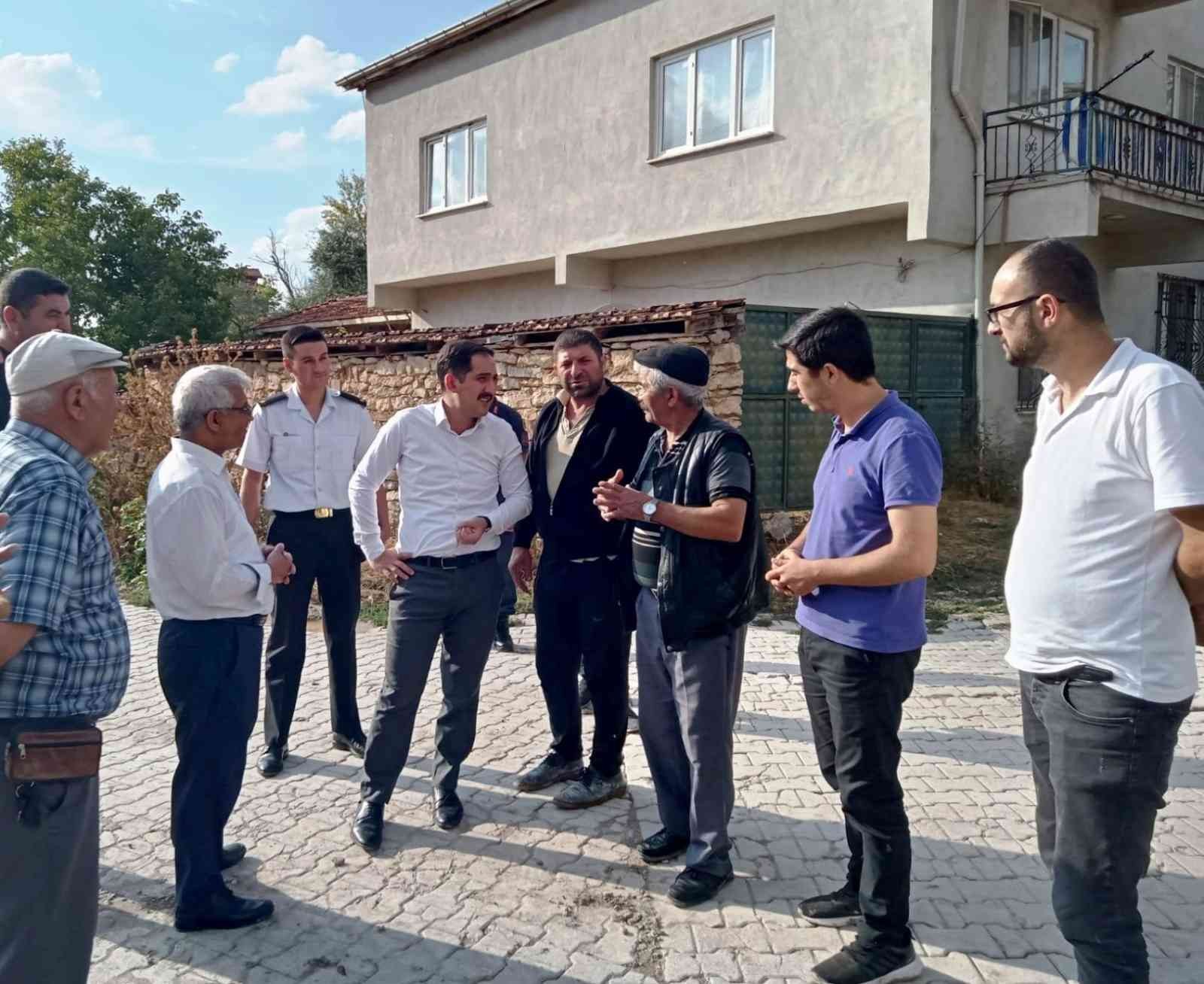 Kaymakam İpek, selden zarar gören Muratlı köyünde incelemelerde bulundu