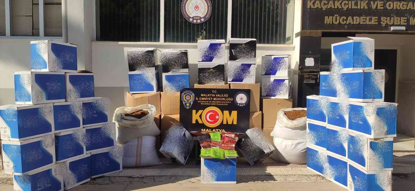Malatya’da kaçak sigara operasyonu