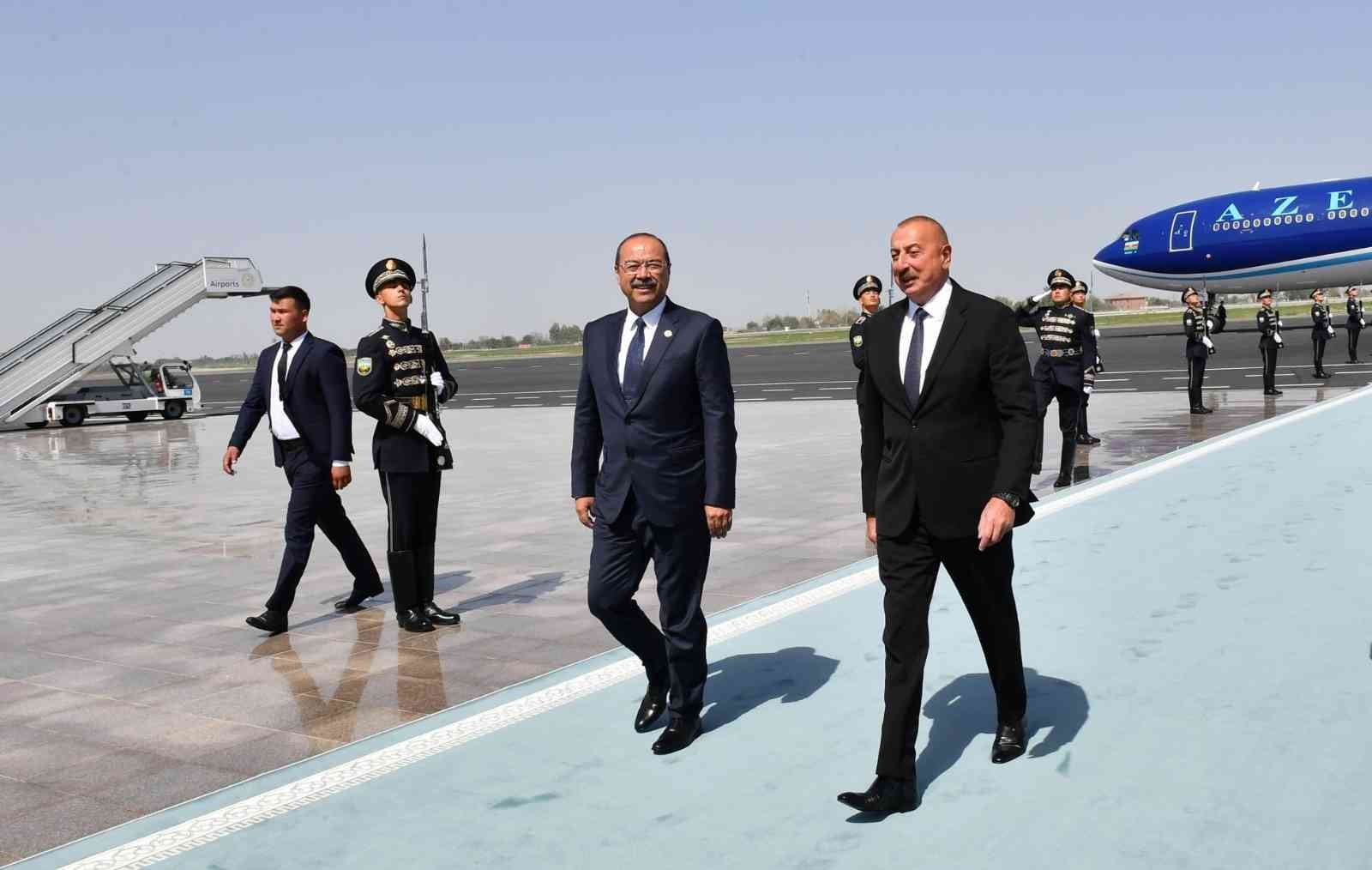 Aliyev, Şanghay İşbirliği Örgütü Zirvesi’ne katılmak üzere Özbekistan’da