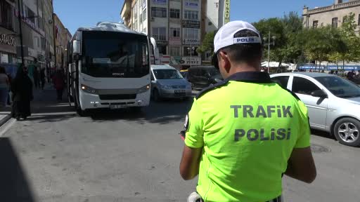 Aksaray’da toplu taşıma araçları denetleniyor