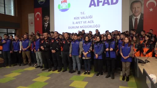 Rize AFAD’a 137 yeni genç personel alındı