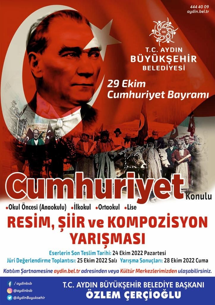 Aydın Büyükşehir Belediyesi ’Cumhuriyet Bayramı’ temalı yarışma düzenliyor