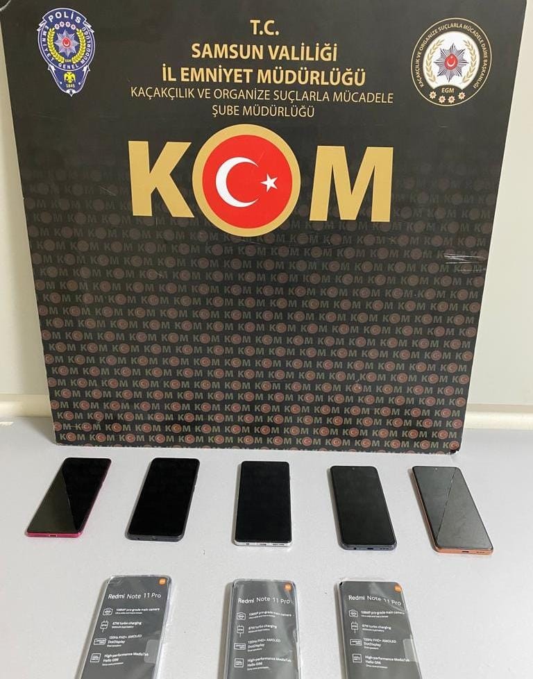 Samsun’da kaçak cep telefonu ele geçirildi
