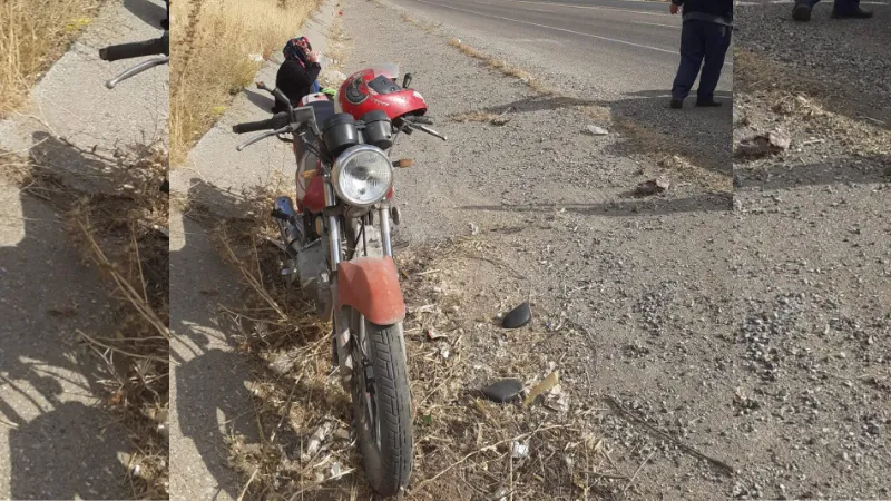 Devrilen motosikletteki yolcu yaralandı