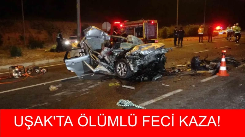 Uşak'ta ölümlü feci kaza! Kamyona arkadan çarptılar