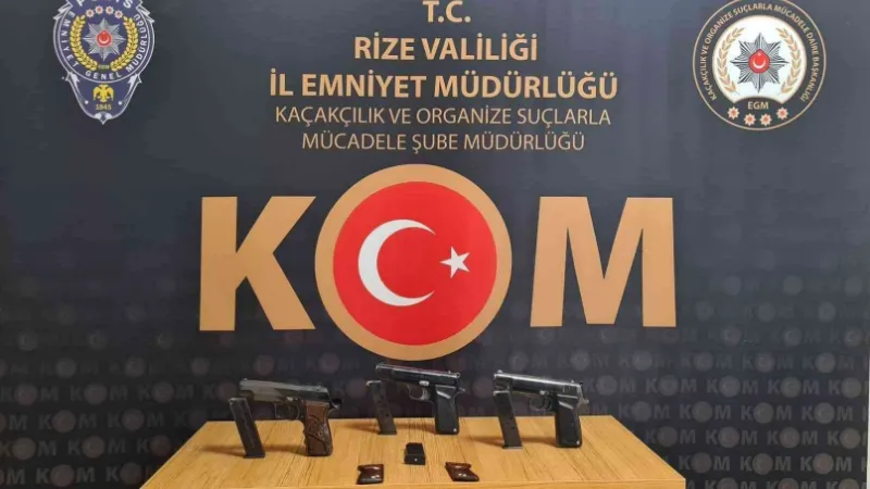 Rize’de silah kaçakçılığı operasyonu: 2 gözaltı