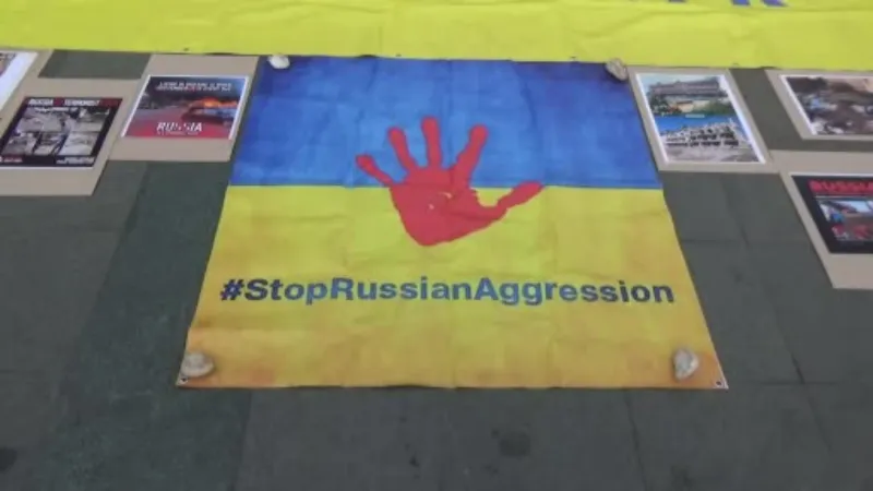 Ukraynalılar, Rusya’yı protesto etti