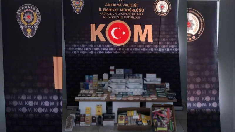 Antalya’da gümrük kaçağı sigara ve tütün ürünleri ele geçirildi