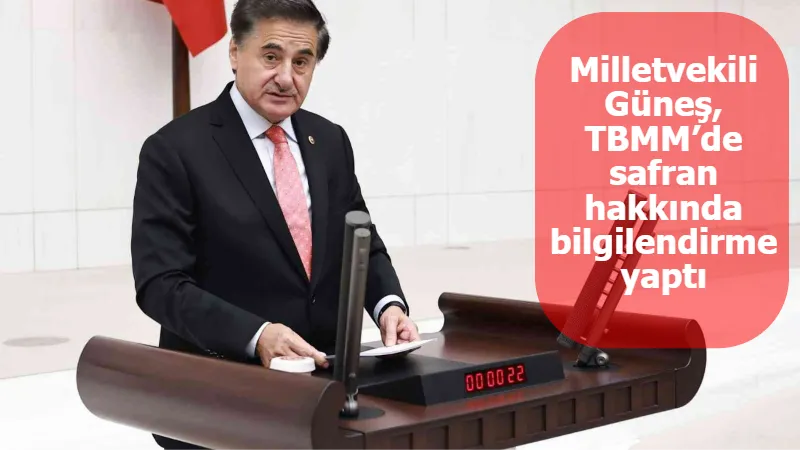 Milletvekili Güneş, TBMM’de safran hakkında bilgilendirme yaptı