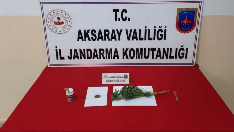 Aksaray jandarmadan uyuşturucu operasyonu