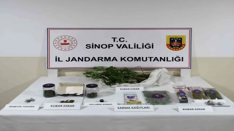 Sinop’ta uyuşturucu madde operasyonu