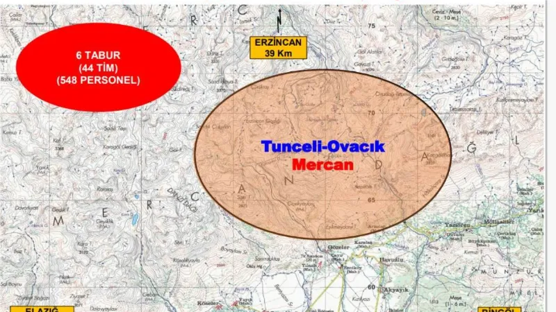 Tunceli’de Eren Abluka Sonbahar-Kış-4 Şehit Jandarma Uzman Çavuş Burak Tortumlu operasyonu başlatıldı