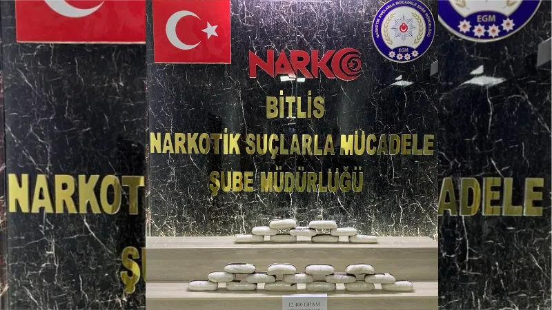 Bitlis’te durdurulan araçtan 12 kilo metamfetamin çıktı