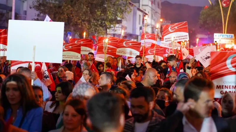 Menemen’de görkemli cumhuriyet coşkusu