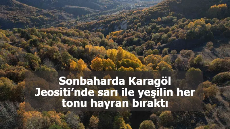 Sonbaharda Karagöl Jeositi’nde sarı ile yeşilin her tonu hayran bıraktı