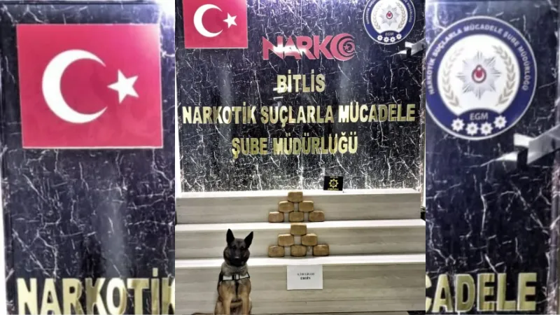 Bitlis’te 6 kilo 200 gram eroin ele geçirildi