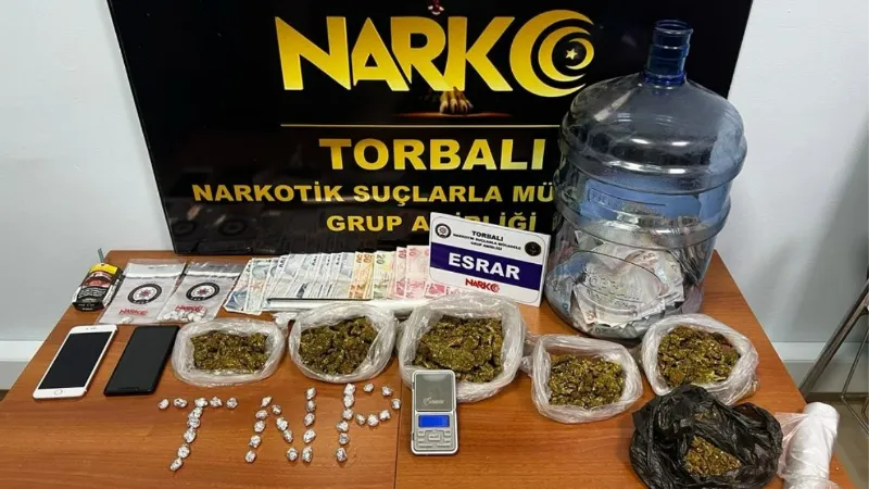 Torbalı polisinden 10 günlük takibin ardından zehir tacirine suçüstü