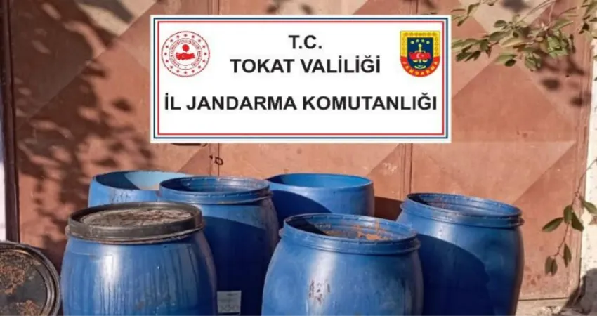 Tokat’ta bin 338 litre kaçak içki ele geçirildi