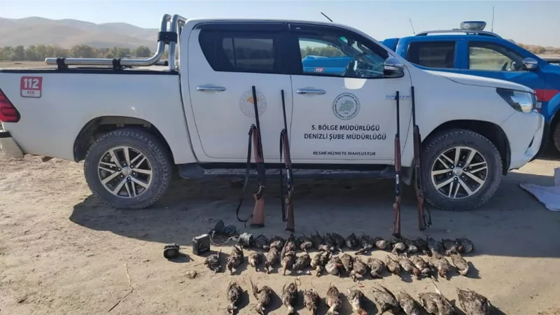 42 su kuşunu vuran 5 kaçak avcı yakalandı