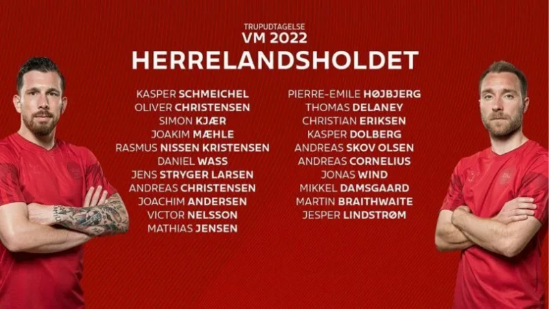Danimarka’nın 2022 Dünya Kupası kadrosu açıklandı