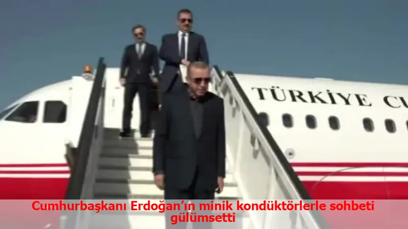 Cumhurbaşkanı Erdoğan’ın minik kondüktörlerle sohbeti gülümsetti