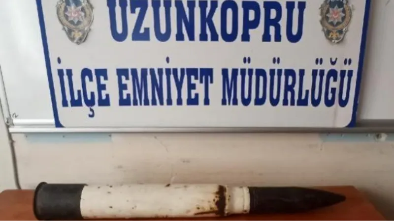Edirne’de bir evde havan topu mermisi ve uyuşturucu ele geçirildi
