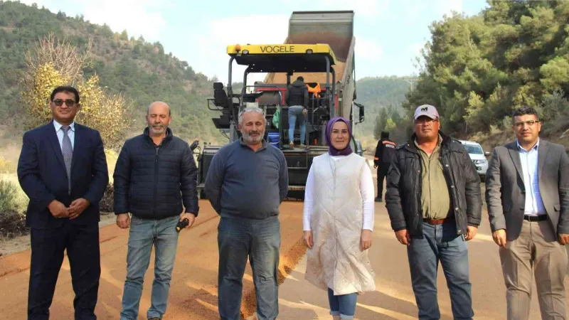 Tozman köyündeki yol yapım çalışmasını inceledi