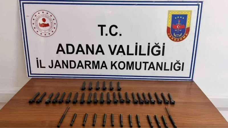 Adana’da 28 adet tabanca namlusu ele geçirildi