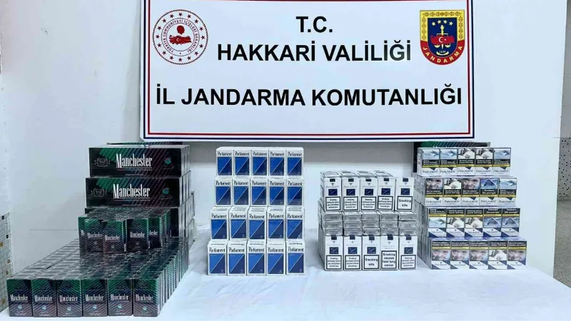 Hakkari’de 800 paket sigara ele geçirildi