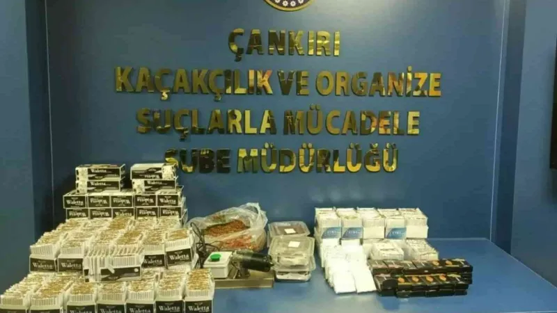 Çankırı’da binlerce makaron ele geçirildi