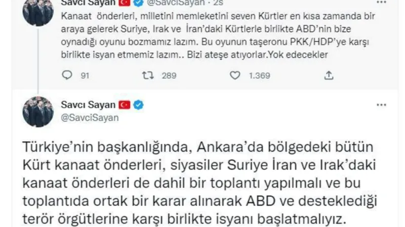 Başkan Sayan: “ABD’nin bize oynadığı oyunu bozmamız lazım”